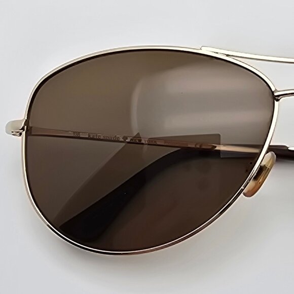 Kate Spade Ally P/S Gold Frame Polarized Brown Lens Aviator Sunglasses 60-15-135 - Picture 13 of 13